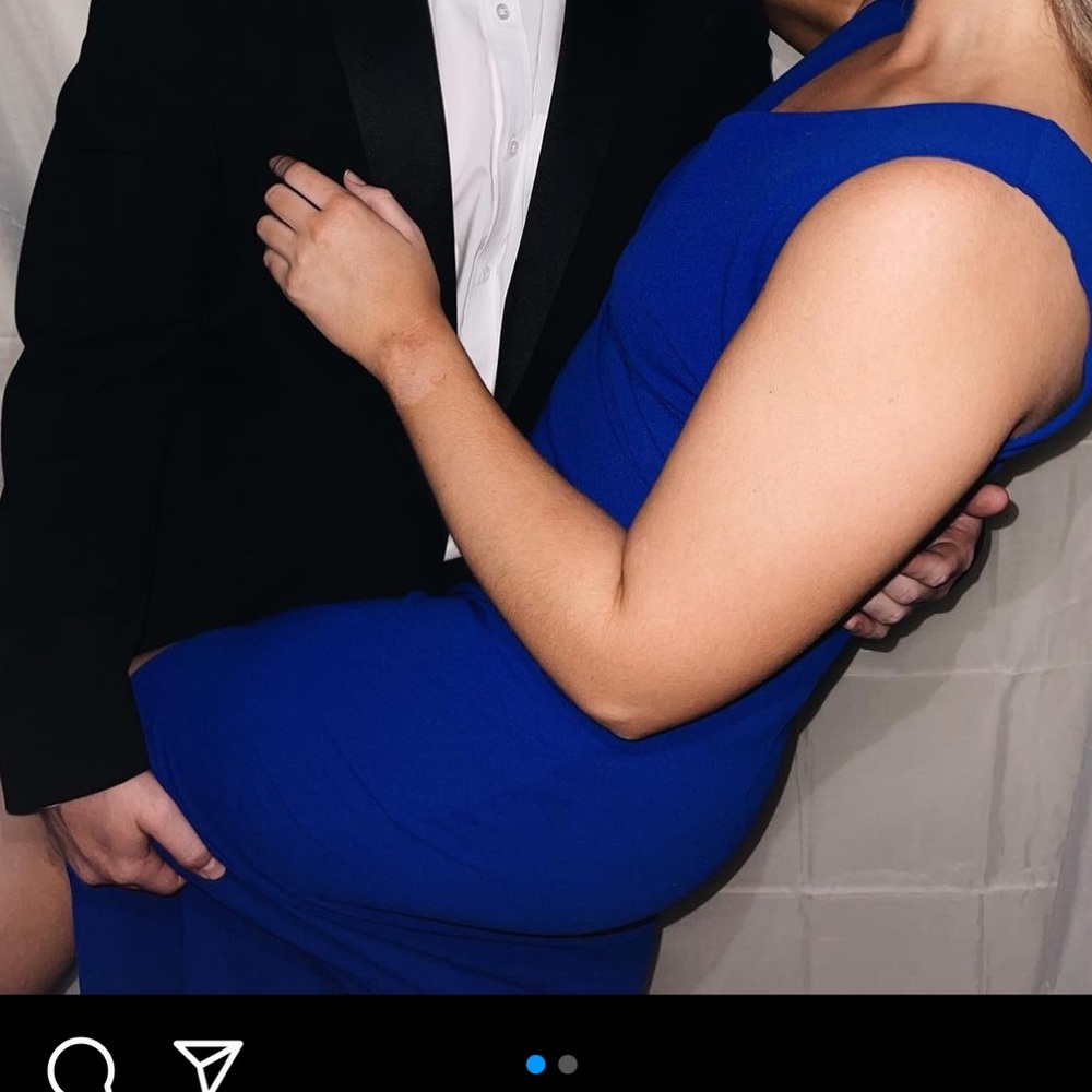 KY blue formal dress